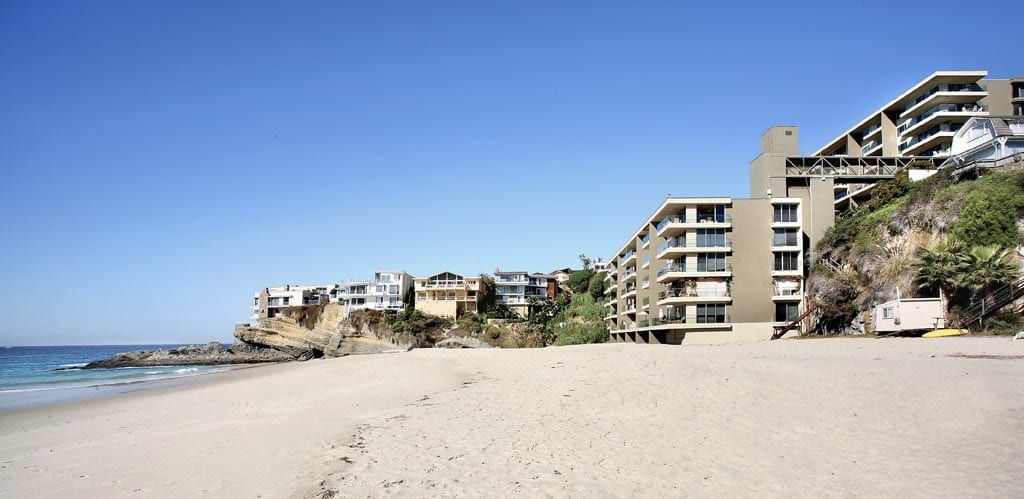 Laguna Lido's beachfront buildings in Laguna Beach, California