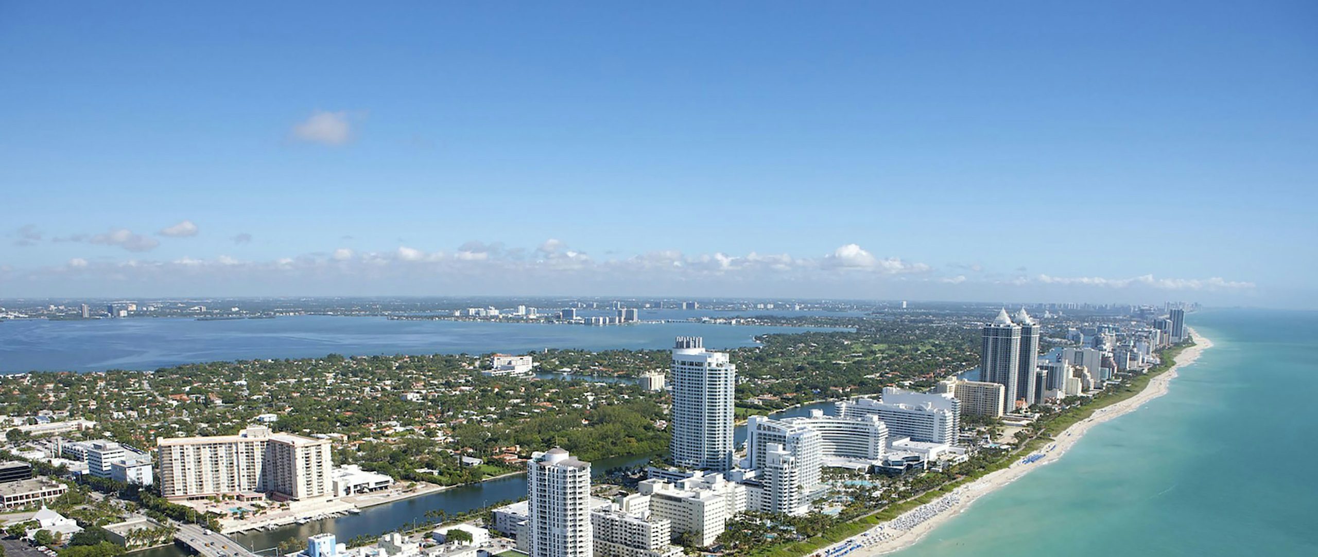 Condominium towers along the beach in Miami Beach